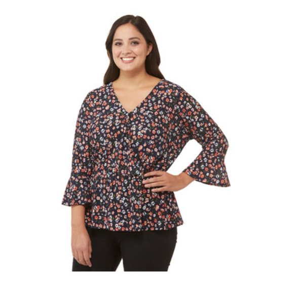 Michael Kors Tops - Michael Kors Garden ruffle cuff top - NWT